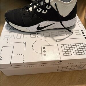 Men’s Nike Black and White PG3 TB